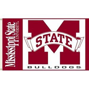 Mississippi State Bulldogs NCAA / Licensed  3' x 5' Team LOGO Flag w Grommets